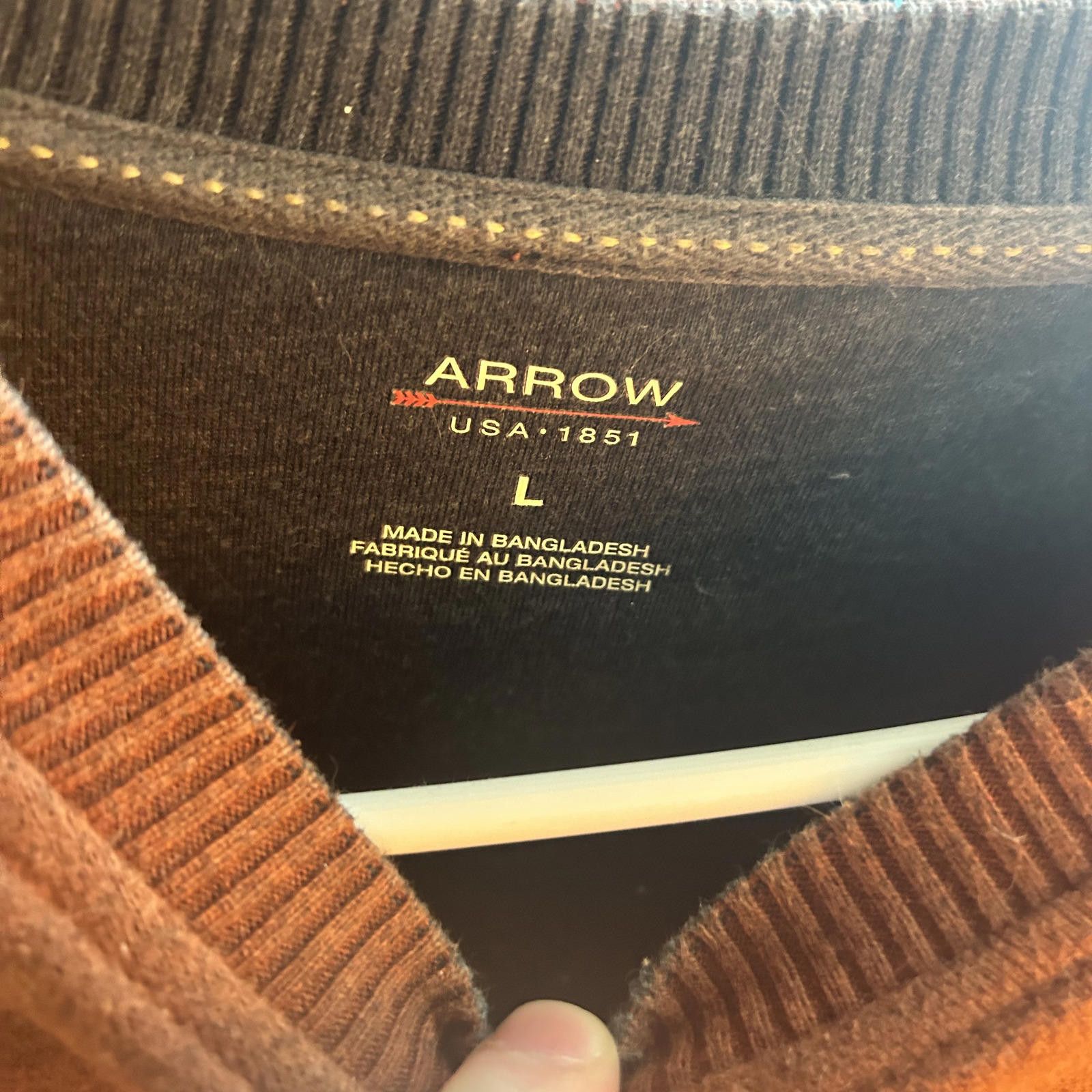 Arrow Arrow Men's Cozy Rust Sweater - Size Large Size US L / EU 52-54 / 3 - 2 Thumbnail