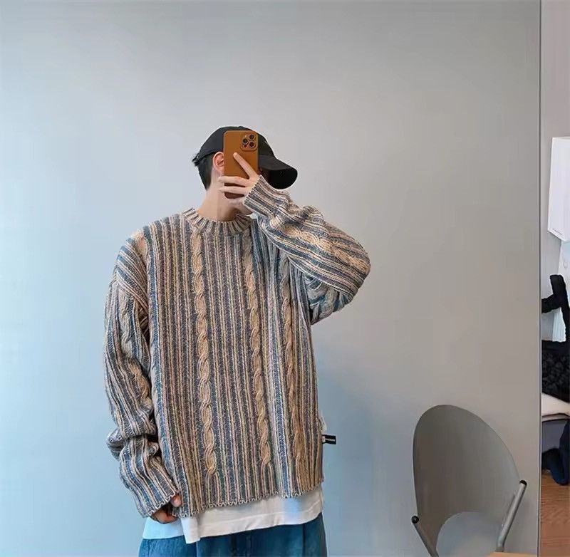 Japanese Brand Striped Knitted Sweater Size US L / EU 52-54 / 3 - 9 Thumbnail