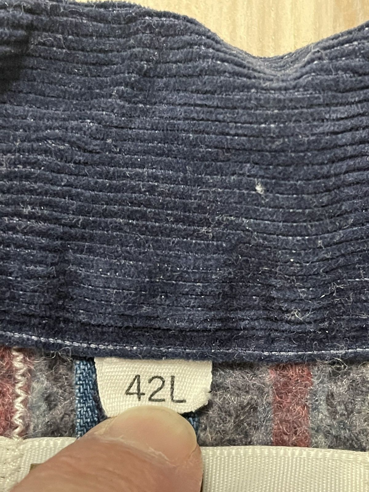 Designer × Vintage Vintage Montgomery Ward Denim Blanket Lined Worker Jacket Size US L / EU 52-54 / 3 - 5 Thumbnail