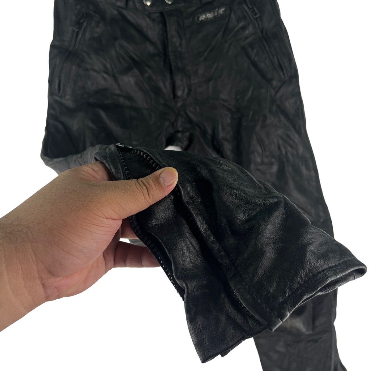 Genuine Leather 🔥Vintage True Leather Racing Pants Inspire Schott Perfecto Size US 32 / EU 48 - 7 Thumbnail