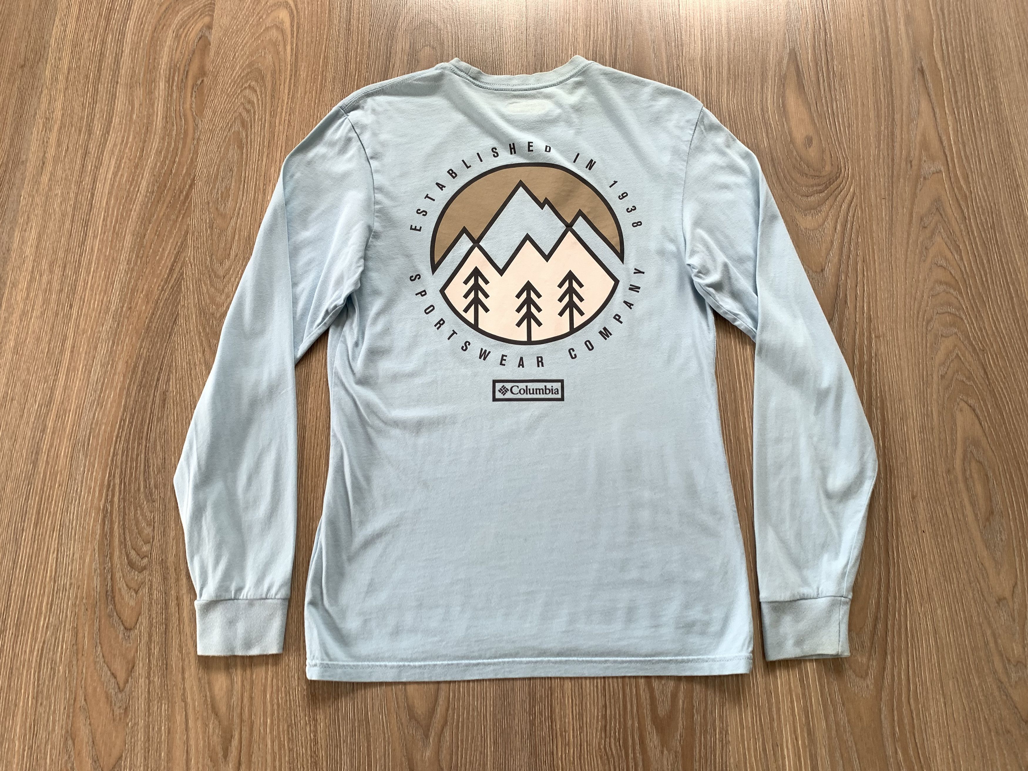 Columbia Columbia Light Blue Graphic Long Sleeve T-Shirt Size US XS / EU 42 / 0 - 3 Thumbnail