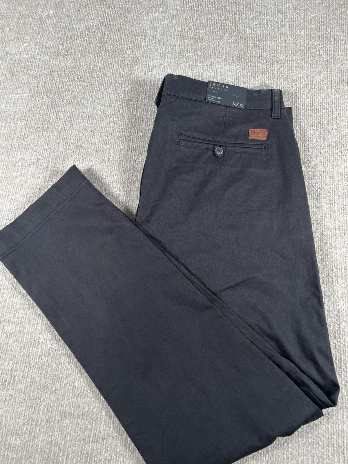 JACHS NY JACHS New York Men’s Straight Fit Chino Pants Black NWT 0162 Size US 36 / EU 52 - 1 Thumbnail