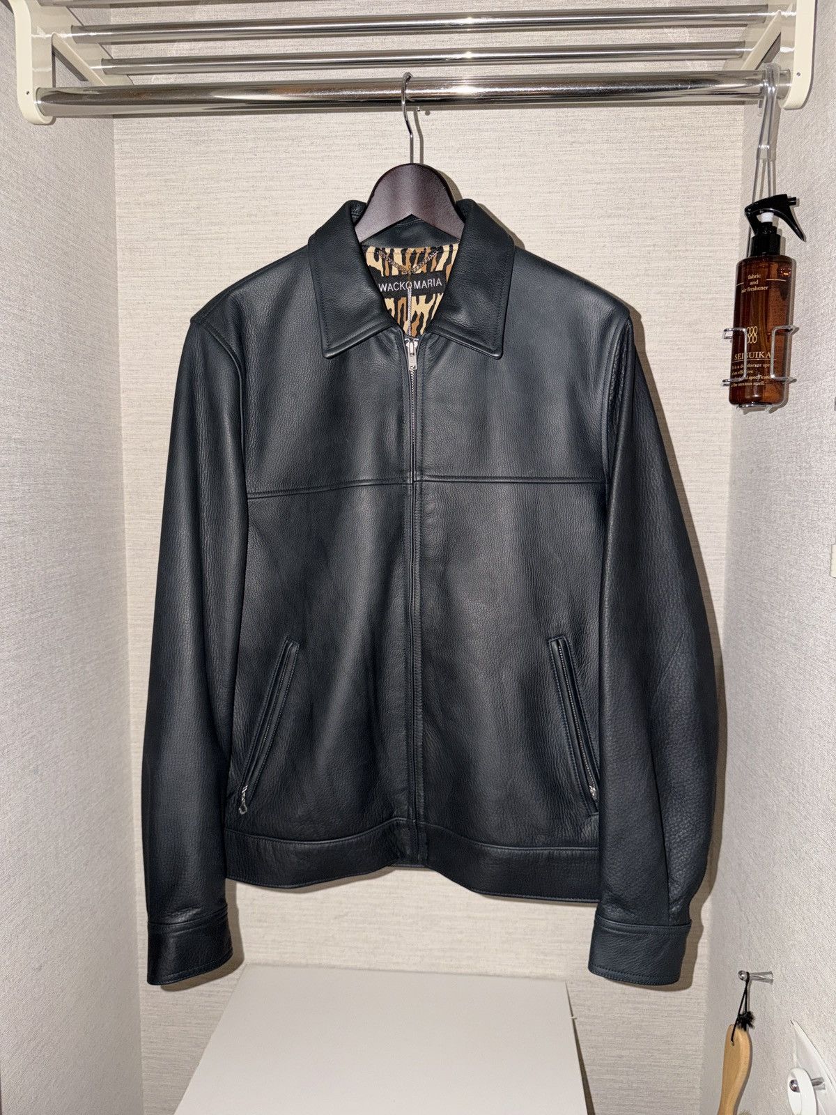 Wacko Maria Wacko Maria DARK BLUE LEATHER SINGLE RIDERS JACKET Size US L / EU 52-54 / 3 - 10 Thumbnail