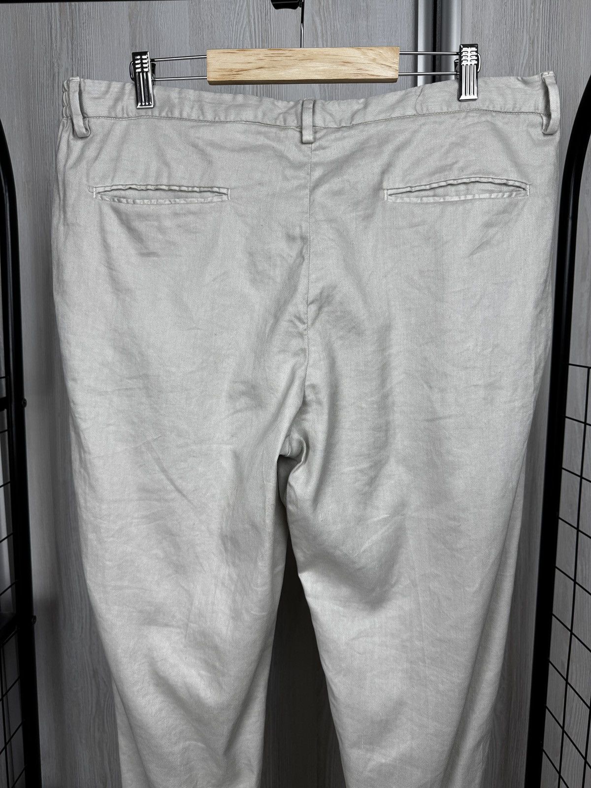 Other Devore Linen blend Ivory Beige chino pants Italy made sz 52 Size US 36 / EU 52 - 8 Thumbnail