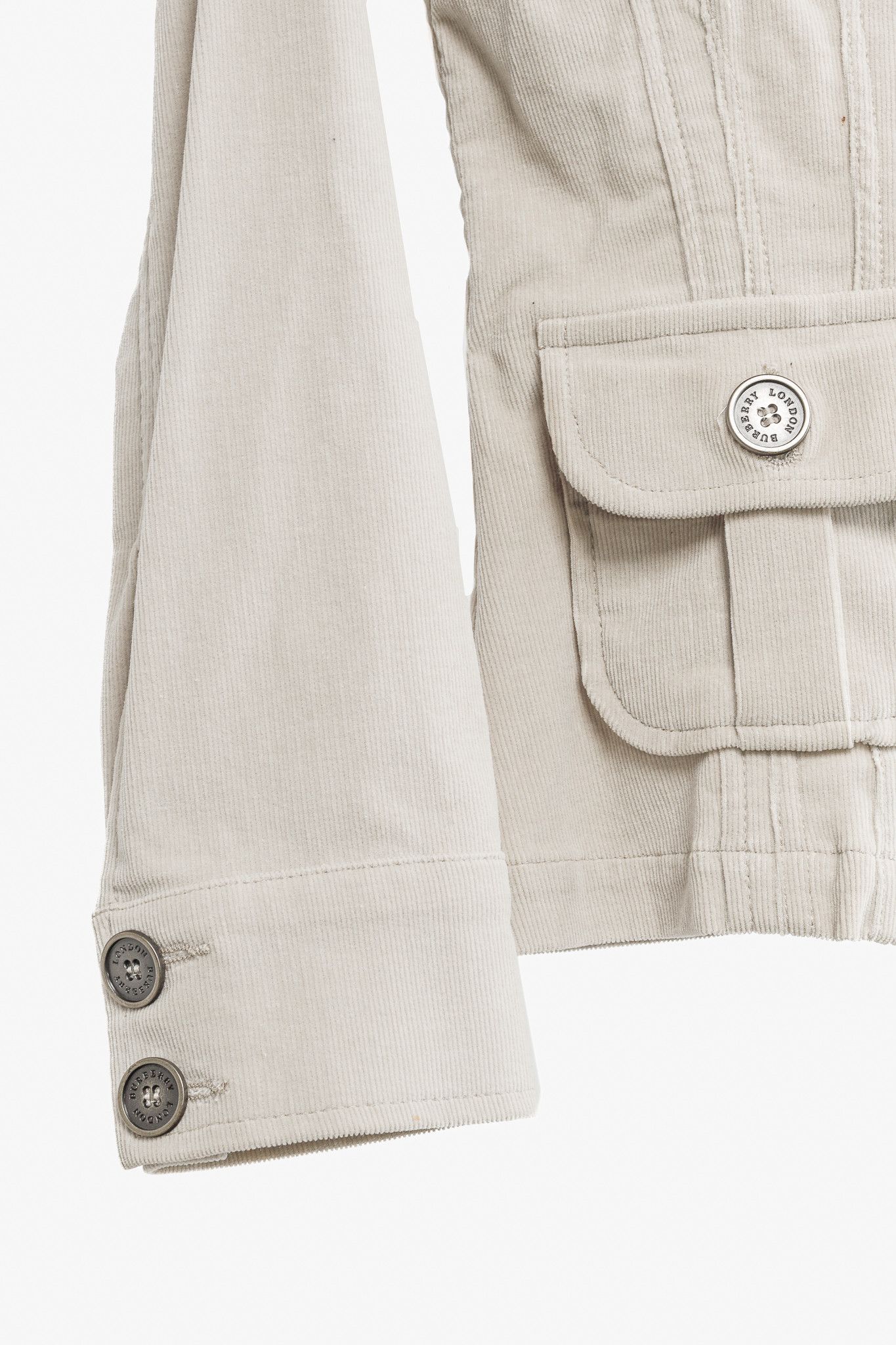 Burberry Burberry Beige Corduroy Buttoned Jacket Size XS / US 0-2 / IT 36-38 - 6 Thumbnail