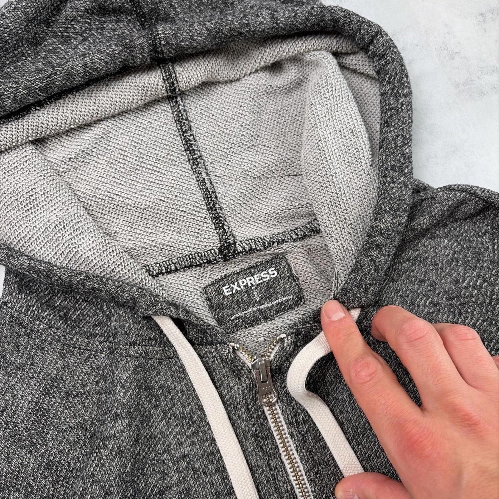 Express Y2K Grey Express Grunge Skater Zip Up Hoodie Size US S / EU 44-46 / 1 - 6 Thumbnail