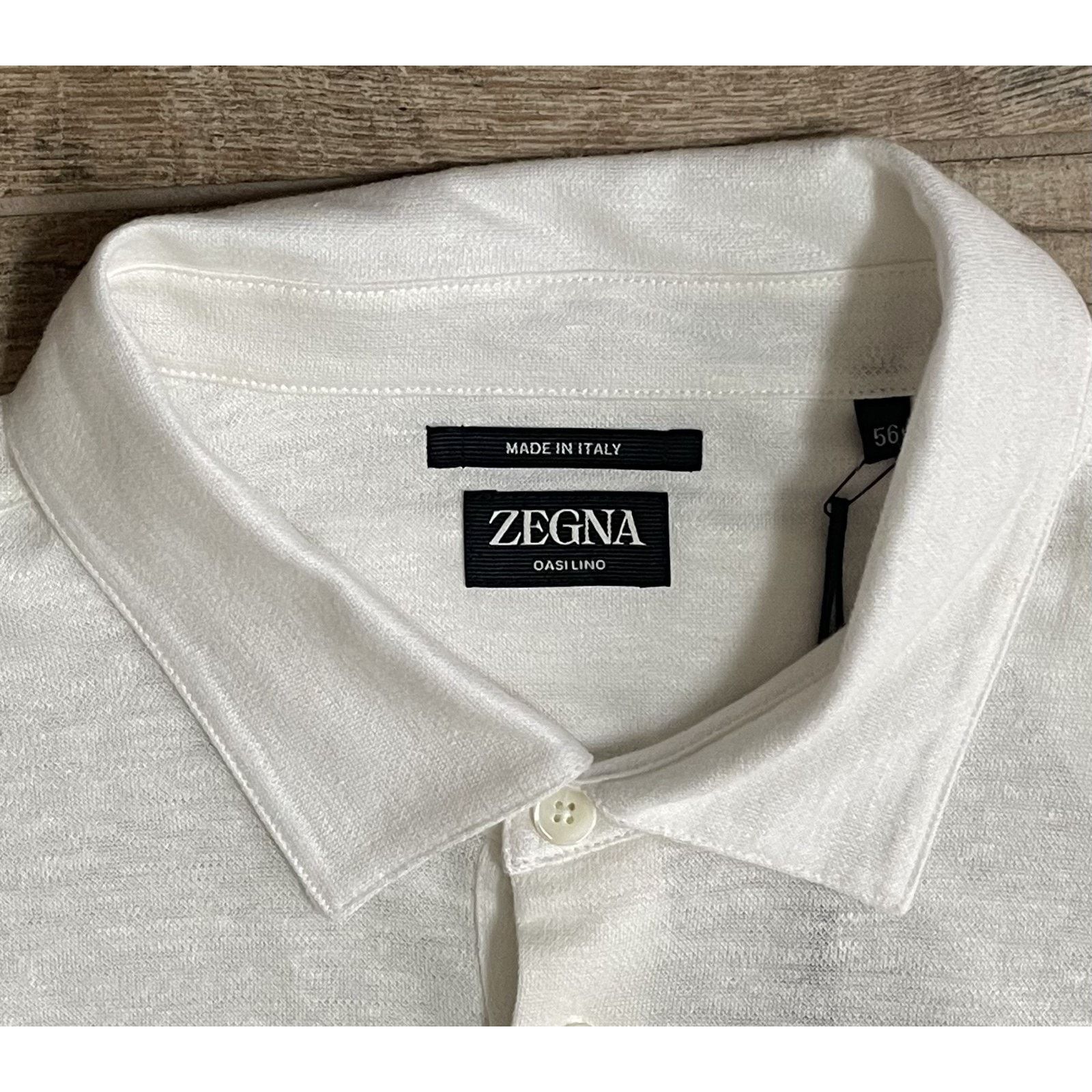 Ermenegildo Zegna $1250 NWT Ermenegildo Zegna Oasi Shirt White Linen 2XL/56 Size US XXL / EU 58 / 5 - 4 Thumbnail