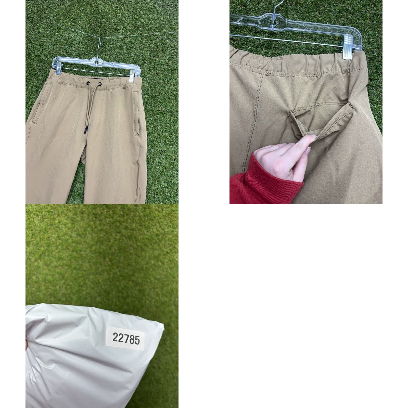 Abercrombie & Fitch Abercrombie & Fitch Jogger Pants Mens XS Elastic Waist Drawstring Beig e Solid Pattern Knit Breathable Pockets Tapered Casual Size 26" / US 2 / IT 38 - 8 Thumbnail