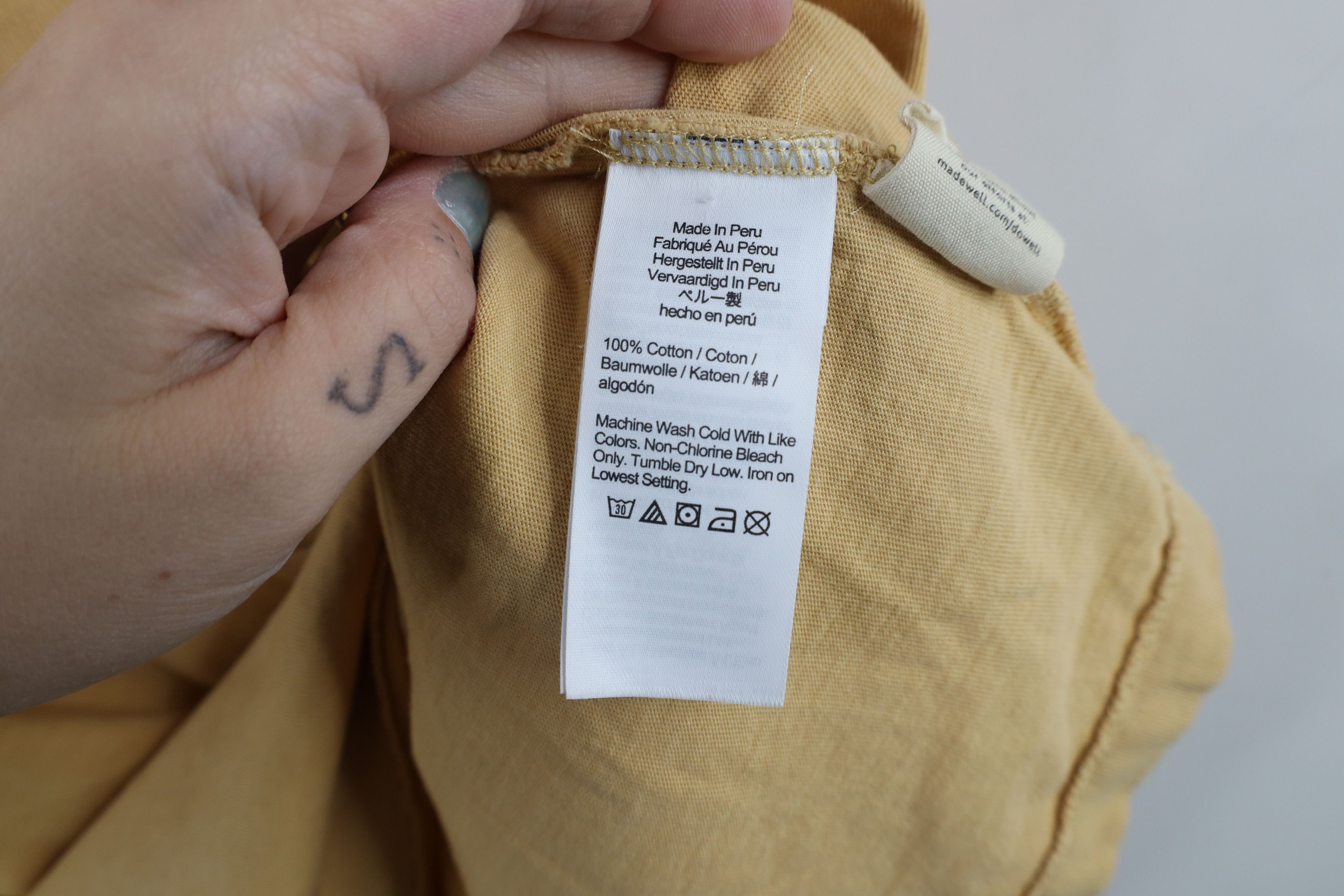 Madewell × Vintage Madewell All Day Blank Short Sleeve T-Shirt Yellow Cotton Size US M / EU 48-50 / 2 - 5 Thumbnail