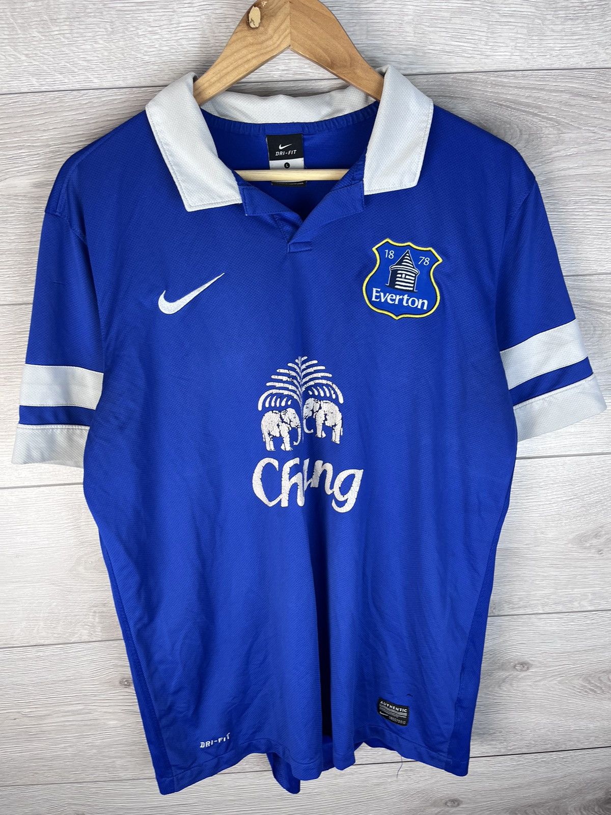 Nike Men’s soccer polo Nike FC Everton size L Y2K blue Size US L / EU 52-54 / 3 - 3 Thumbnail