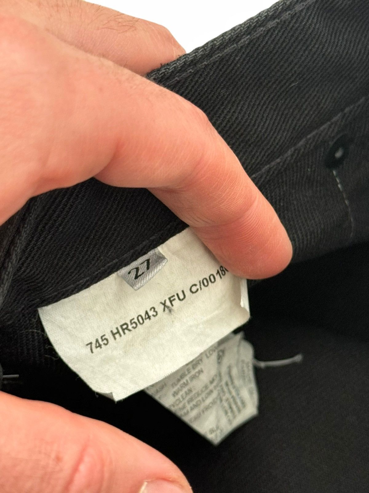 Helmut Lang SS2003 Inside Out Black Denim Jeans Size US 27 - 9 Thumbnail