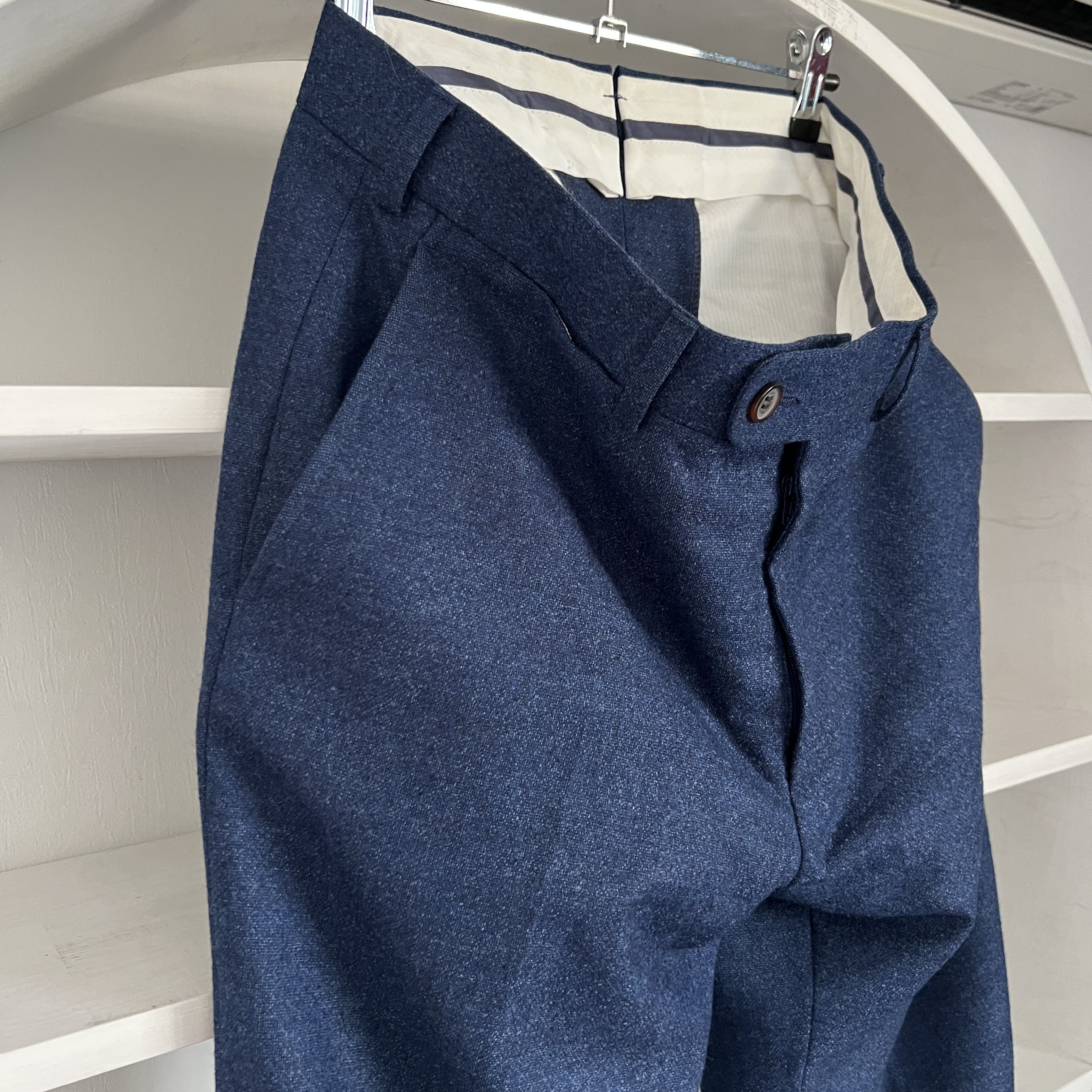 Suitsupply Men's SUITSUPPLY BRESCIA Wool Blue Suit Casual Pants Size 46 Size 46R - 5 Thumbnail