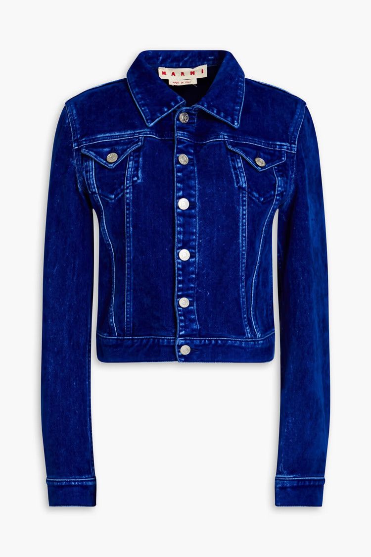 Marni o1y1025 Denim Jacket in Bright Blue Size XS / US 0-2 / IT 36-38 - 1 Thumbnail