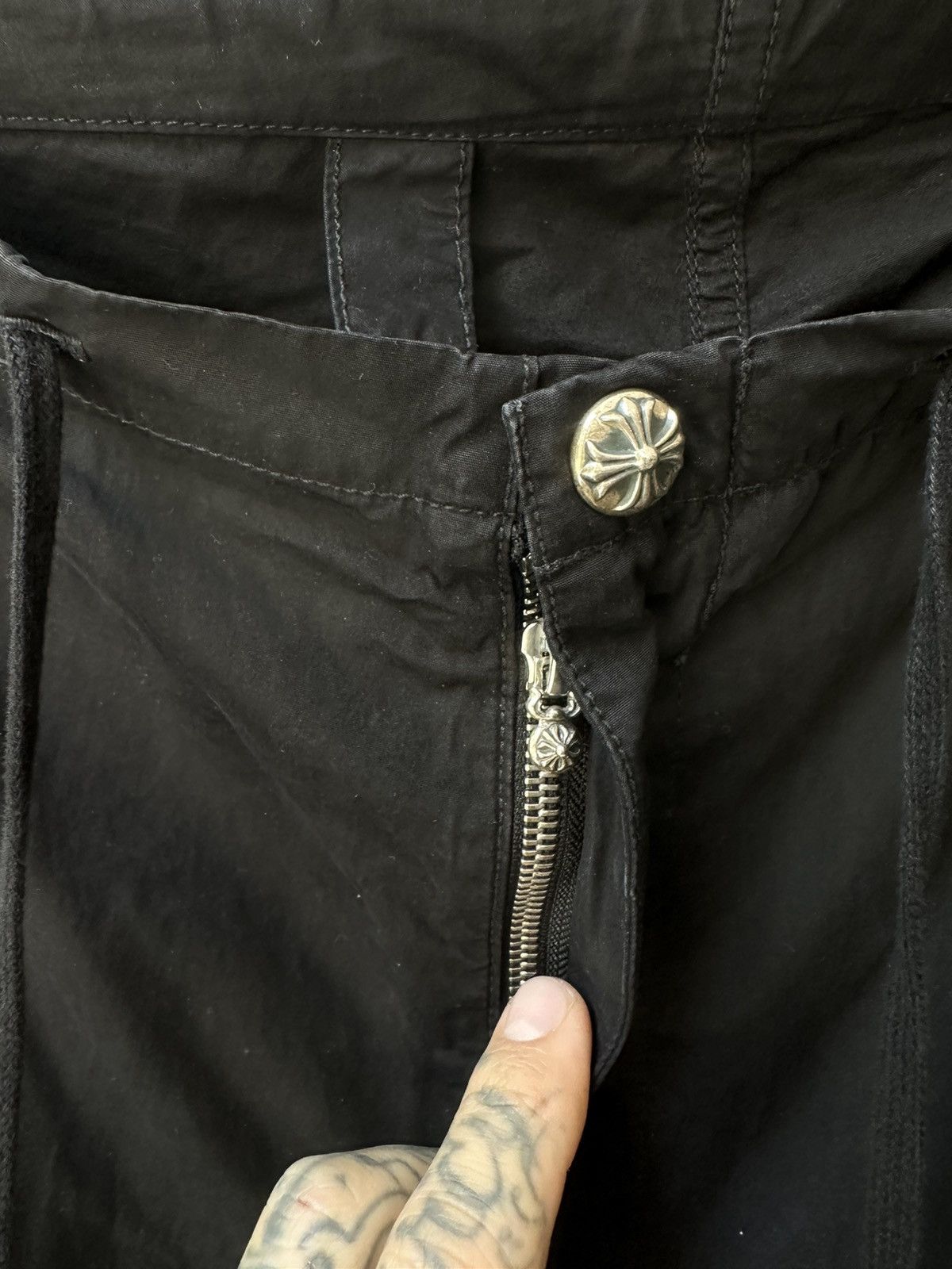 Chrome Hearts Chrome Hearts Black Parachute Jeans Pants fits 32-42 Size US 40 / EU 56 - 3 Thumbnail
