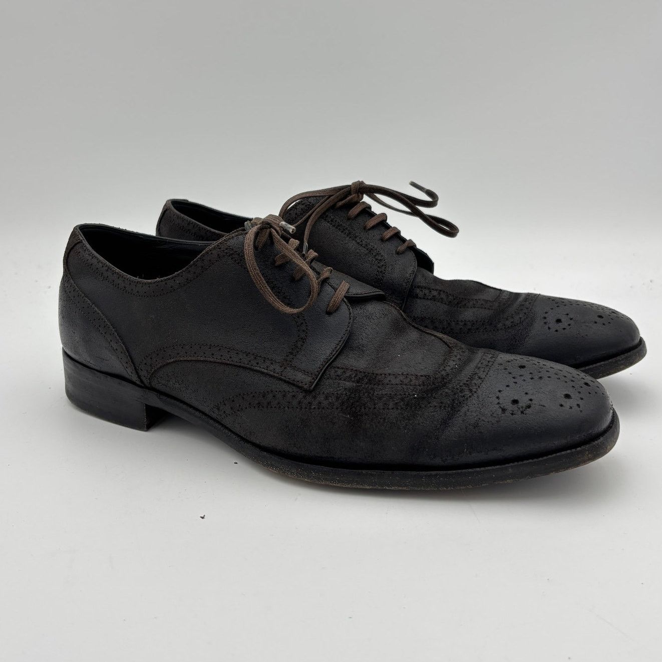 Dolce & Gabbana Dolce & Gabbana Leather Brogue Derby Dress Shoes Men's 9 Size US 9 / EU 42 - 1 Thumbnail
