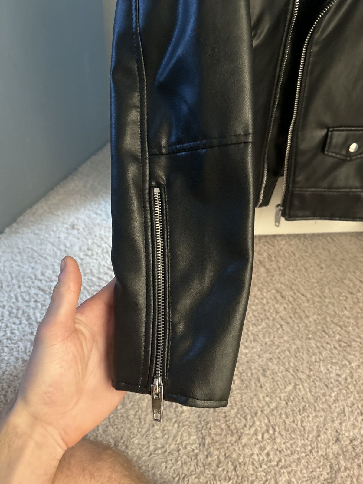 Zara Zara Leather Biker Jacket Size US M / EU 48-50 / 2 - 6 Thumbnail