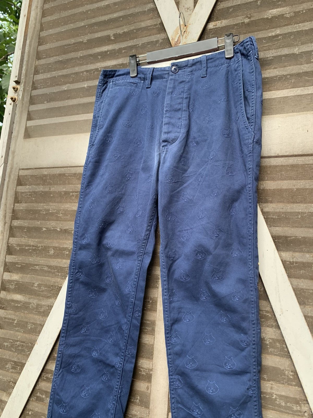 Issey Miyake 👹Issey Miyake Ne-Net Embroidery Cats Monogram Pants Size US 30 / EU 46 - 9 Thumbnail