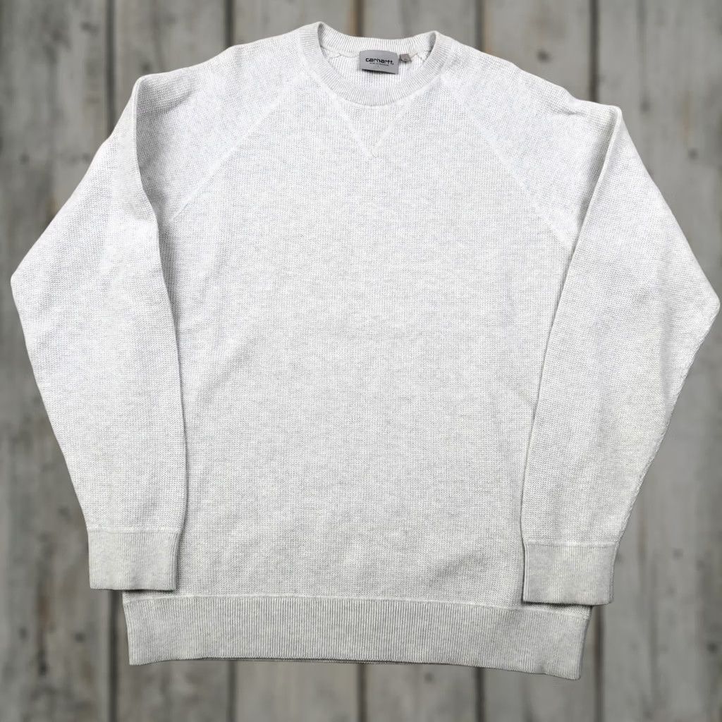 Carhartt VINTAGE Carhartt Work In Progress WIP Chase Sweater Size XL Gray Mens Size US XL / EU 56 / 4 - 1 Thumbnail