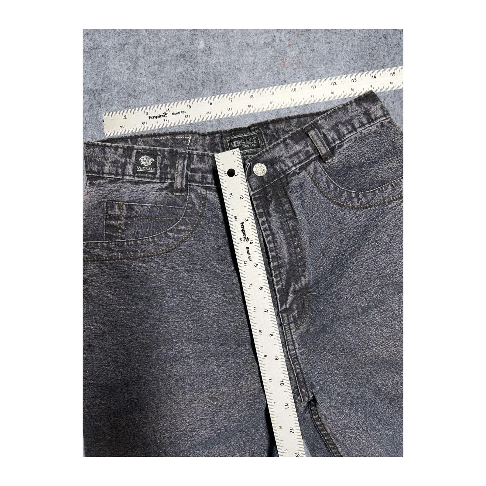 Versace VTG DS Versace Jeans Couture NWT Dark Denim Jeans Baggy Wide Size US 30 / EU 46 - 4 Thumbnail