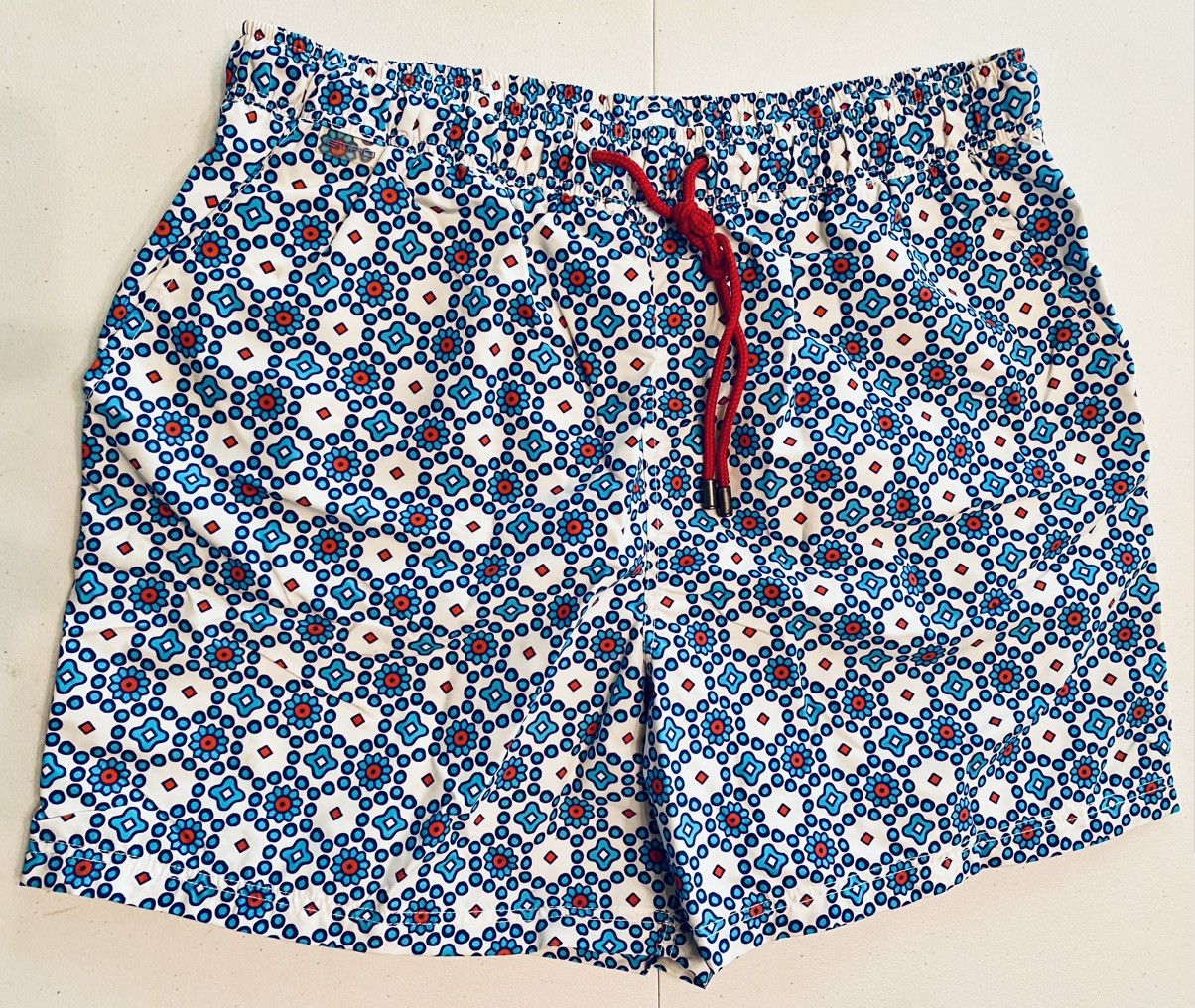 Etro Etro 🇮🇹 Milano Blu Casino Carpet Resort Swim Shorts XXL NWT Size US 39 - 1 Thumbnail