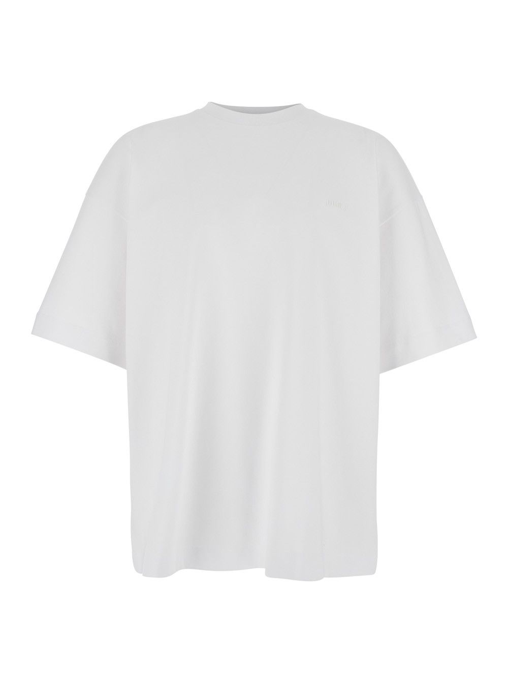 Juun.J White T-shirt with Tone-on-Tone Logo Embroidered on the Front in Cotton Man Size US M / EU 48-50 / 2 - 1 Thumbnail