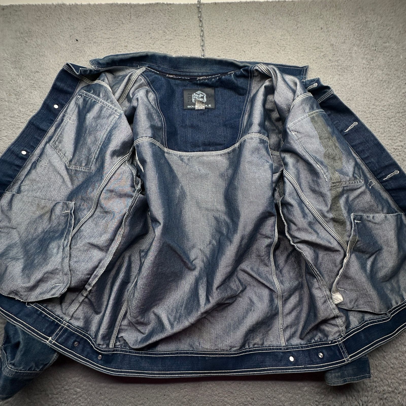 Southpole Vintage 90s Southpole Denim Trucker Jean Jacket 2XL Pockets Size US XXL / EU 58 / 5 - 7 Thumbnail