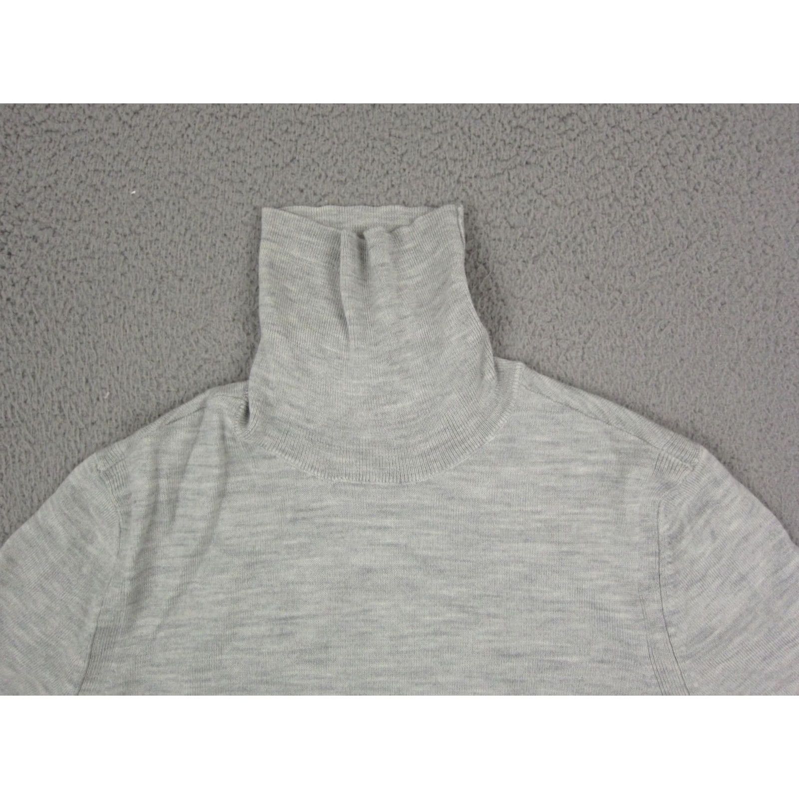 Express Express Sweater Women's Medium Gray 100% Wool Turtleneck Soft Knit Pullover Belted? Size M / US 6-8 / IT 42-44 - 2 Thumbnail