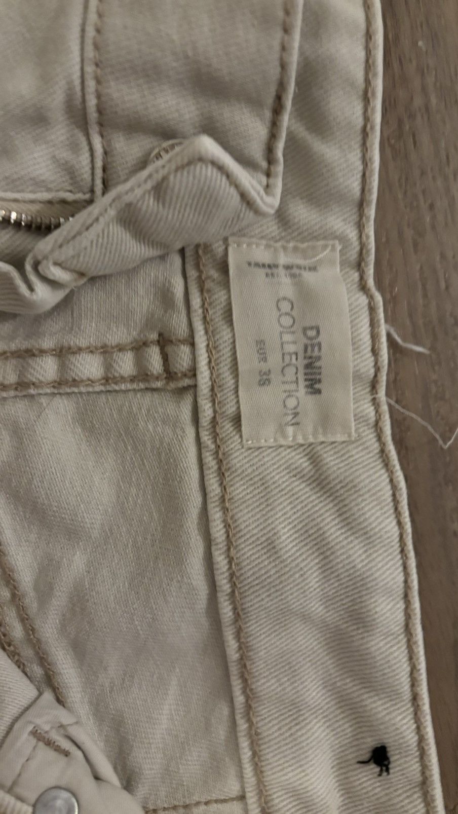 Vintage Beige Cargo Jeans Size 26" / US 2 / IT 38 - 2 Thumbnail