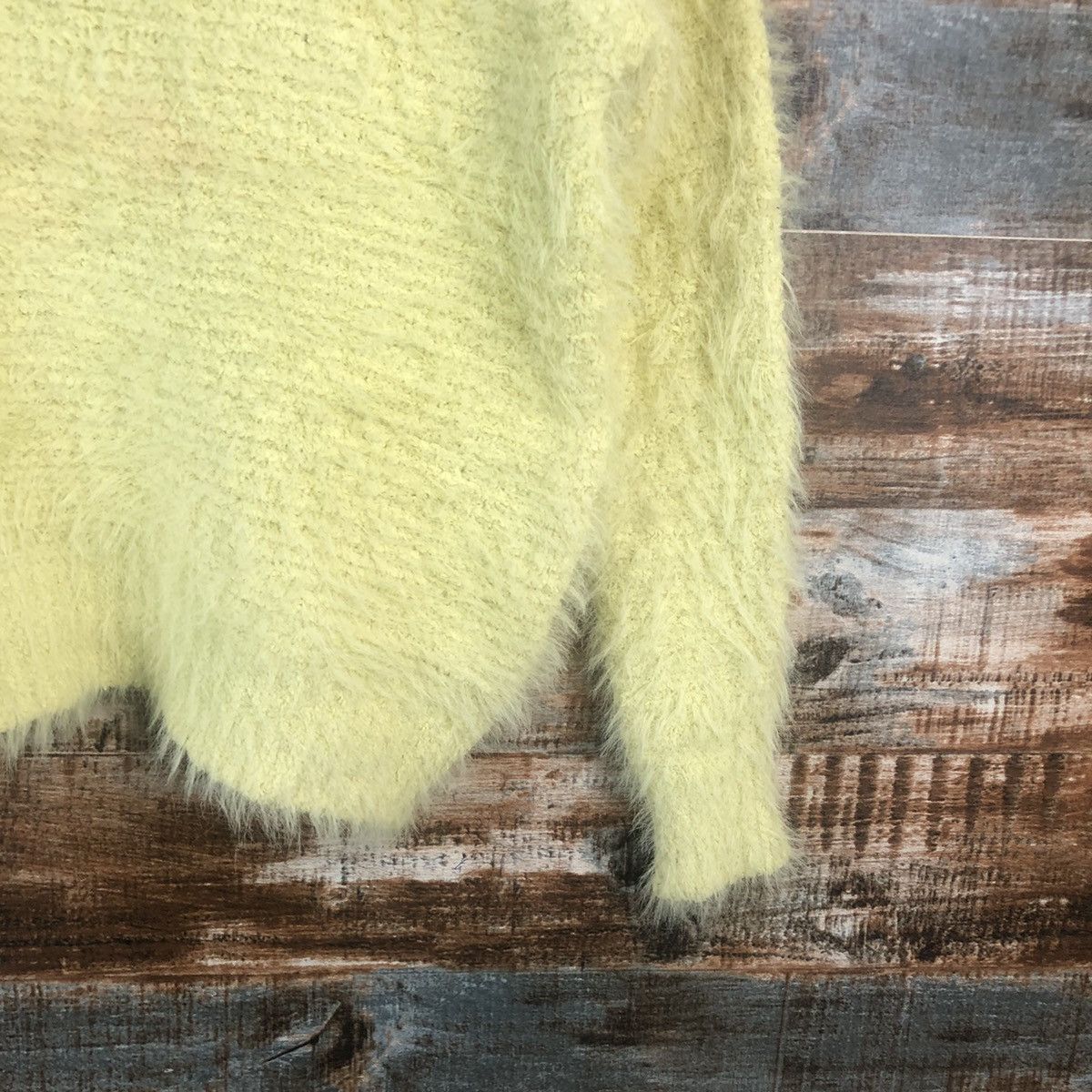 Vintage DL Choco Raffine Yellow Mohair Knitwear #C541 Size M / US 6-8 / IT 42-44 - 8 Thumbnail
