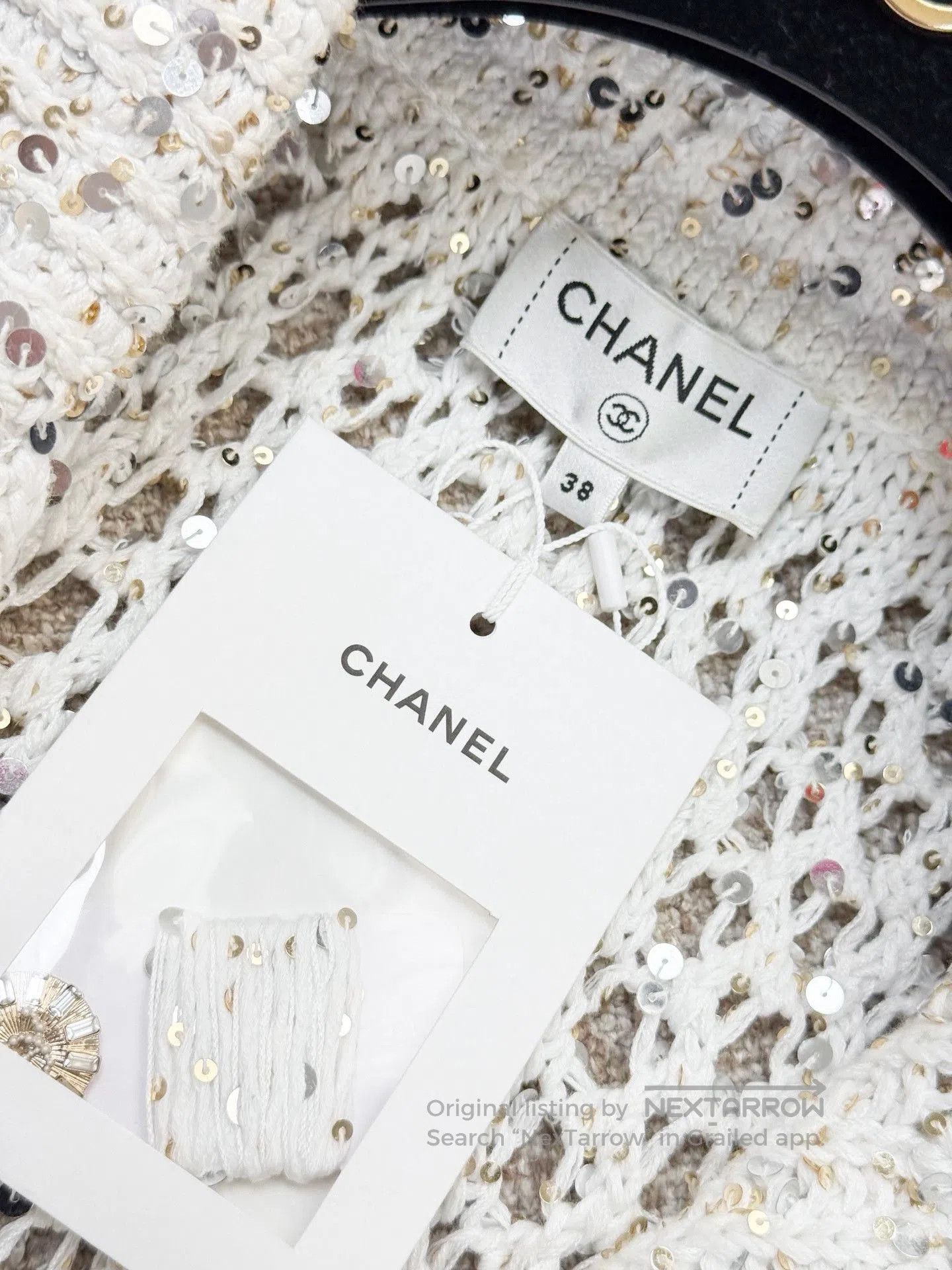 Chanel Chanel 23C Sequin Diamond Button Cardigan. Size S / US 4 / IT 40 - 6 Thumbnail