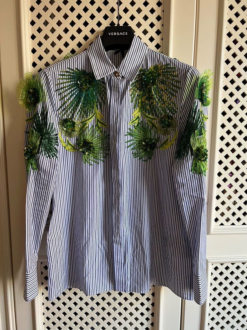 Versace Versace Rainforest Heavy Industries embroidered shirt Size US M / EU 48-50 / 2 - 1 Thumbnail