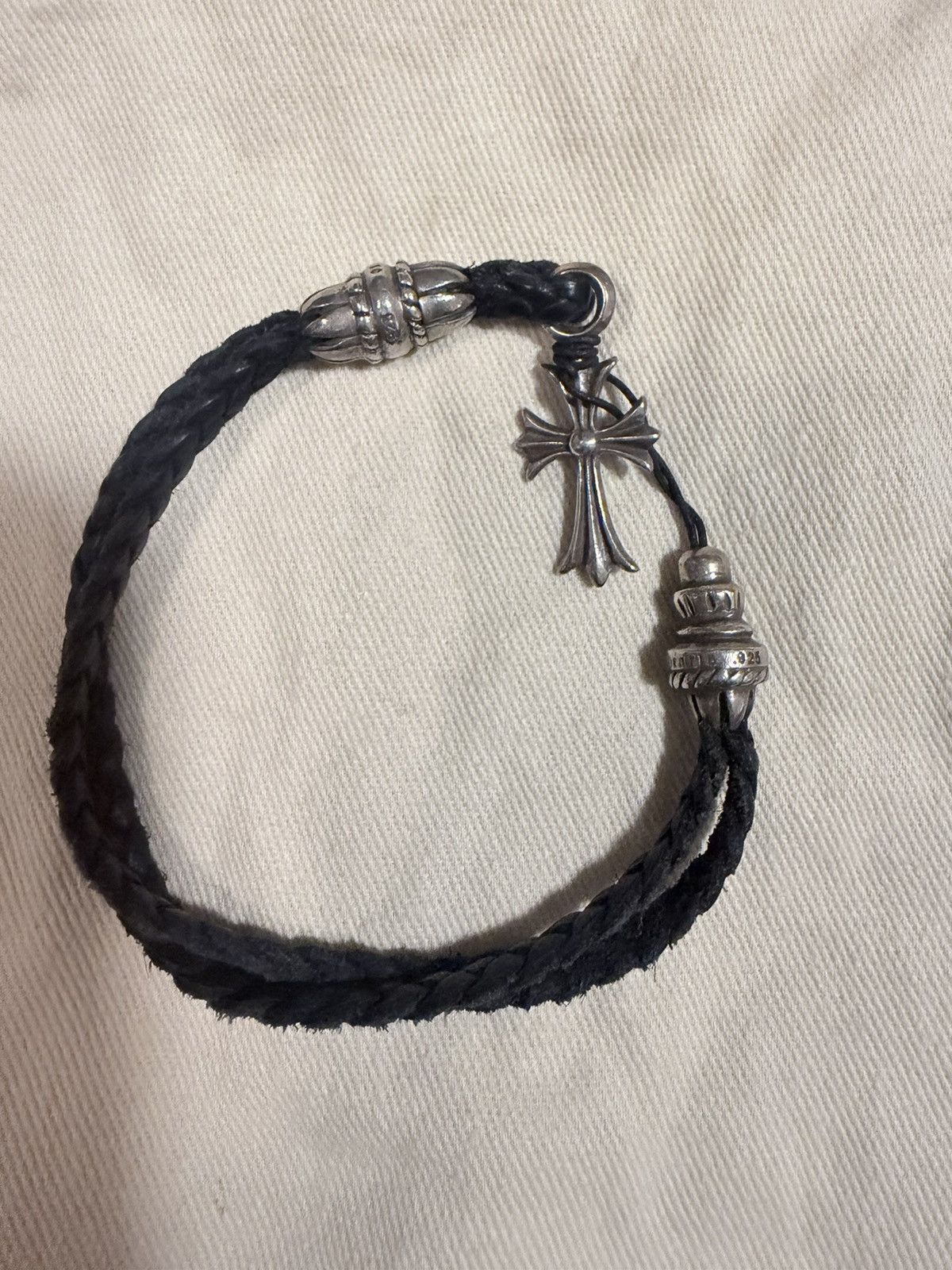 Chrome Hearts Bolo Tip Braided Cross bracelet or tassel
