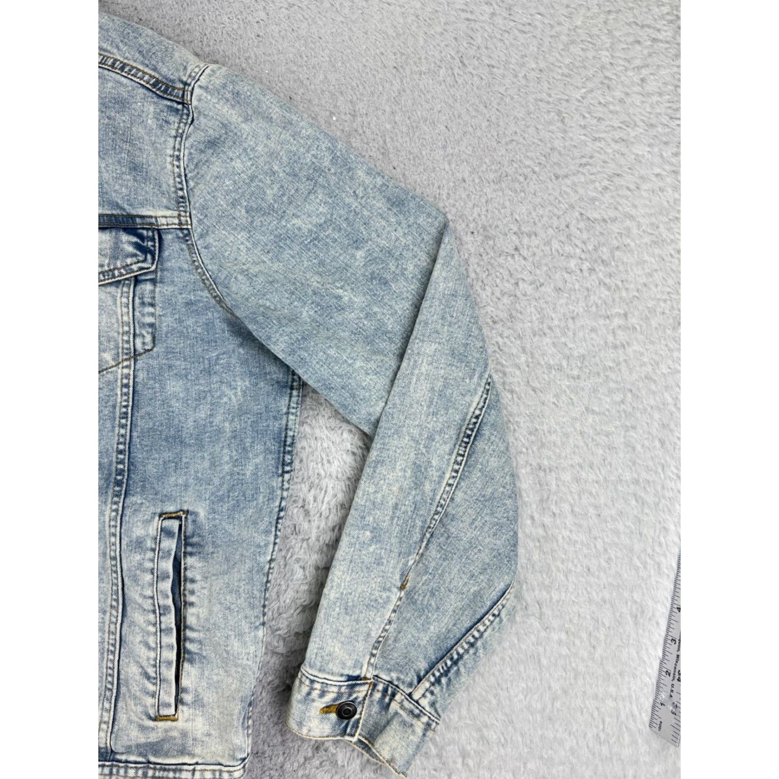 George VINTAGE George Denim Jacket Womens Large Trucker Cotton Blend Button Up Pockets 80s 90s Blue Mens Womens Clothing Jacket Size 36" / US 14 / IT 50 - 2 Thumbnail