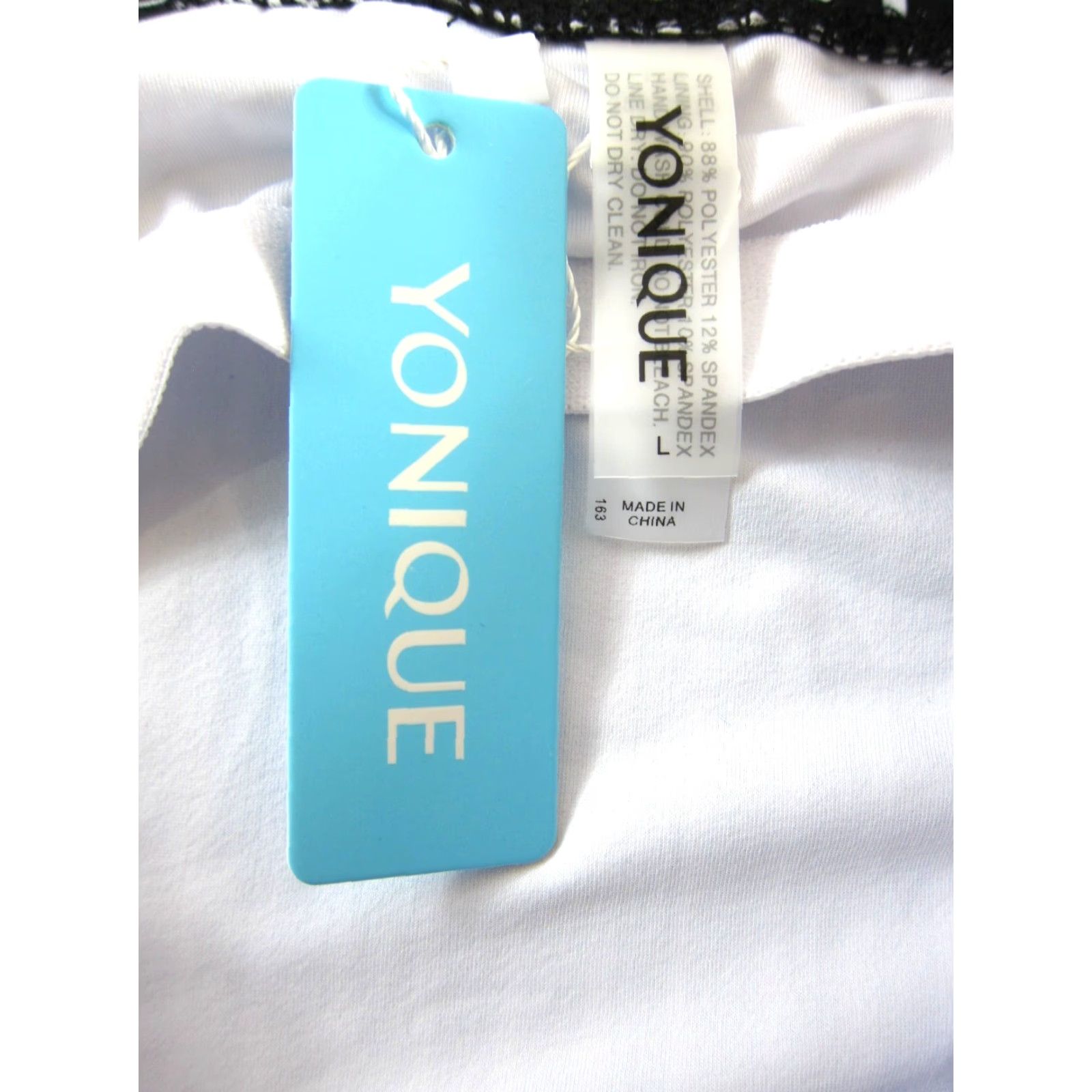 Nique Yonique Tankini Swim Top Stripe Underwire Built In Bra Large Black White Striped Bathing Suit Women L XS? Size L / US 10 / IT 46 - 3 Thumbnail