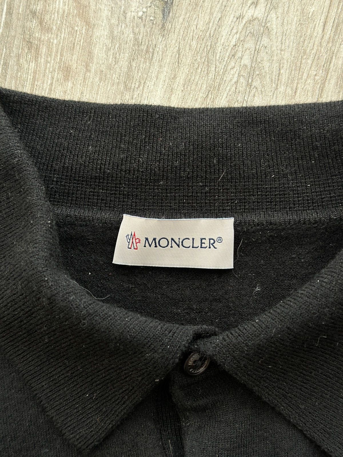 Moncler Original Moncler Men Wool Black Polo Shirt size S Size US S / EU 44-46 / 1 - 6 Thumbnail