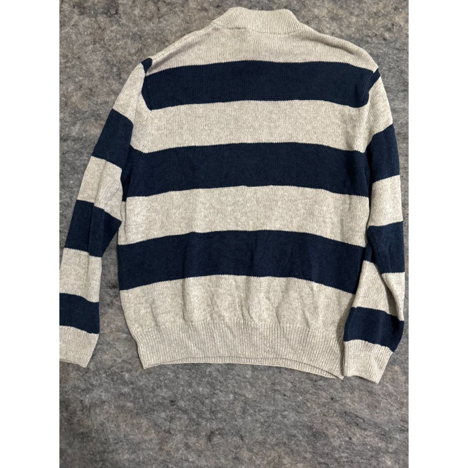 Chaps Chaps Sweater Shirt 2XB Big & Tall Gray 1/4 Zip Mock Neck Long Sleeve Classic Preppy Kent Artic Knit Mens Size US XXL / EU 58 / 5 - 3 Thumbnail