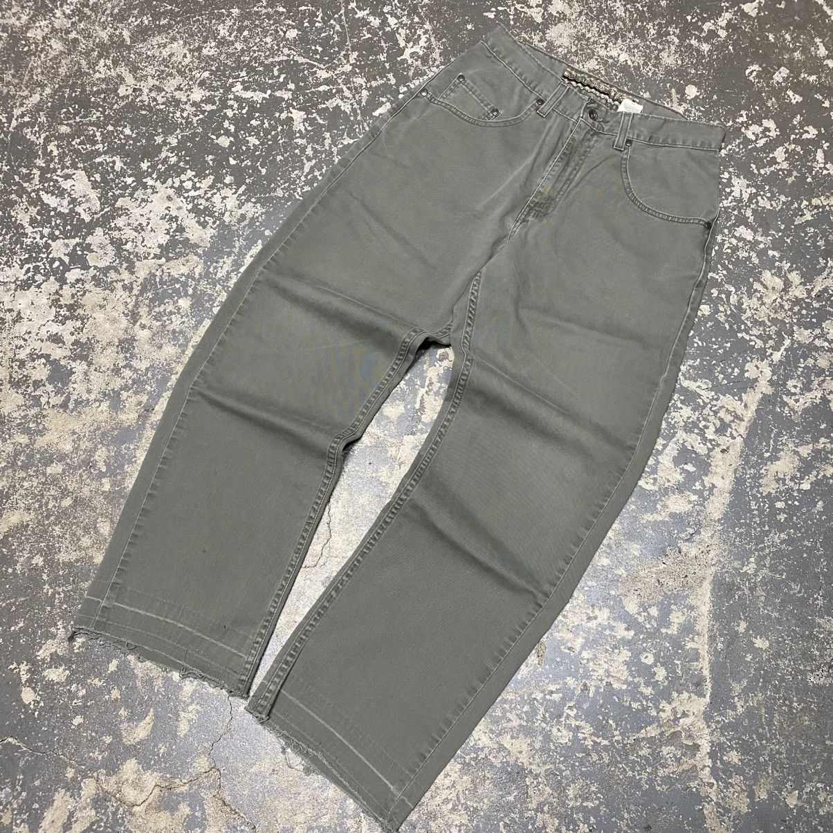 JNCO × Levi's × Vintage Vintage Levi’s Silvertab Loose Baggy Green Work Pants 90s Size US 29 - 6 Thumbnail