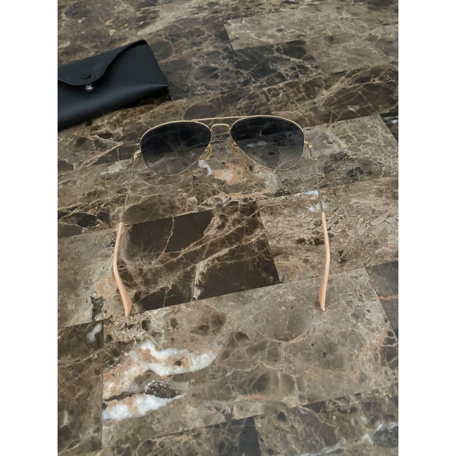 Vintage VINTAGE Ray-Ban Aviator Sunglasses RB3025 001/35 Gold Frame Gradient Lenses 58[]14 Metal Men Adults UV400 Brown Lens Size ONE SIZE - 4 Thumbnail