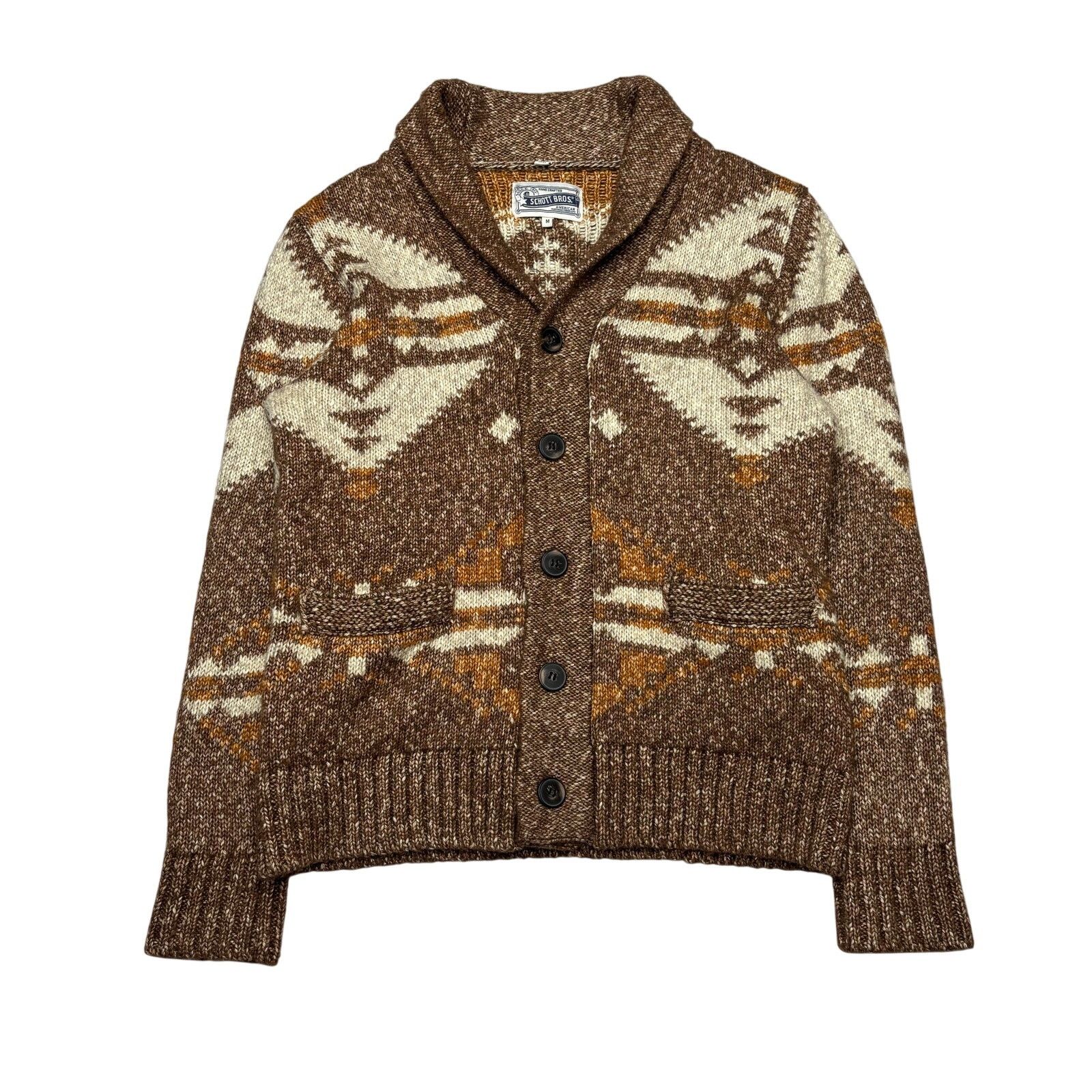 Schott Schott The Motif Yak Wool Cardigan Sweater Men's M Southwest Size US M / EU 48-50 / 2 - 1 Thumbnail