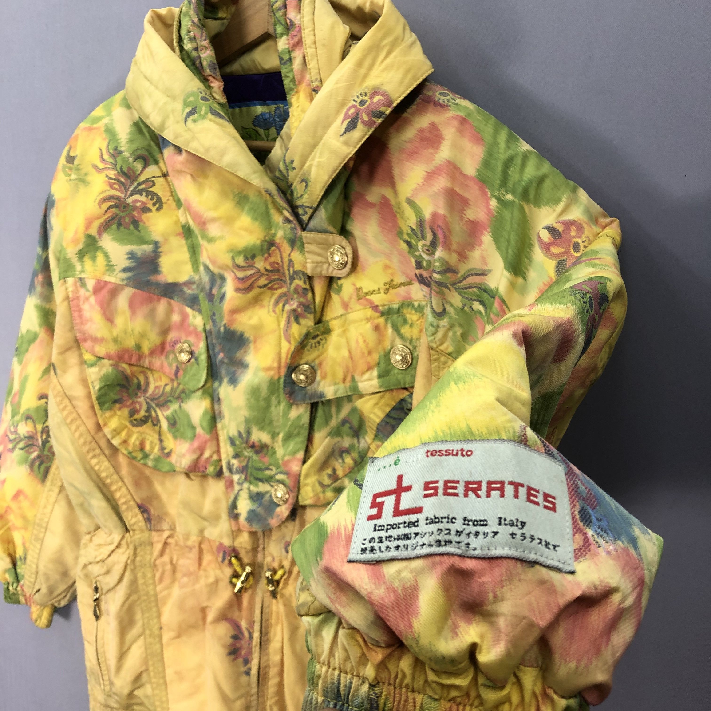 Japanese Brand × Vintage Vintage 90s In Full Flower Donna Franca Puffer Ski Jackets Size US L / EU 52-54 / 3 - 7 Thumbnail