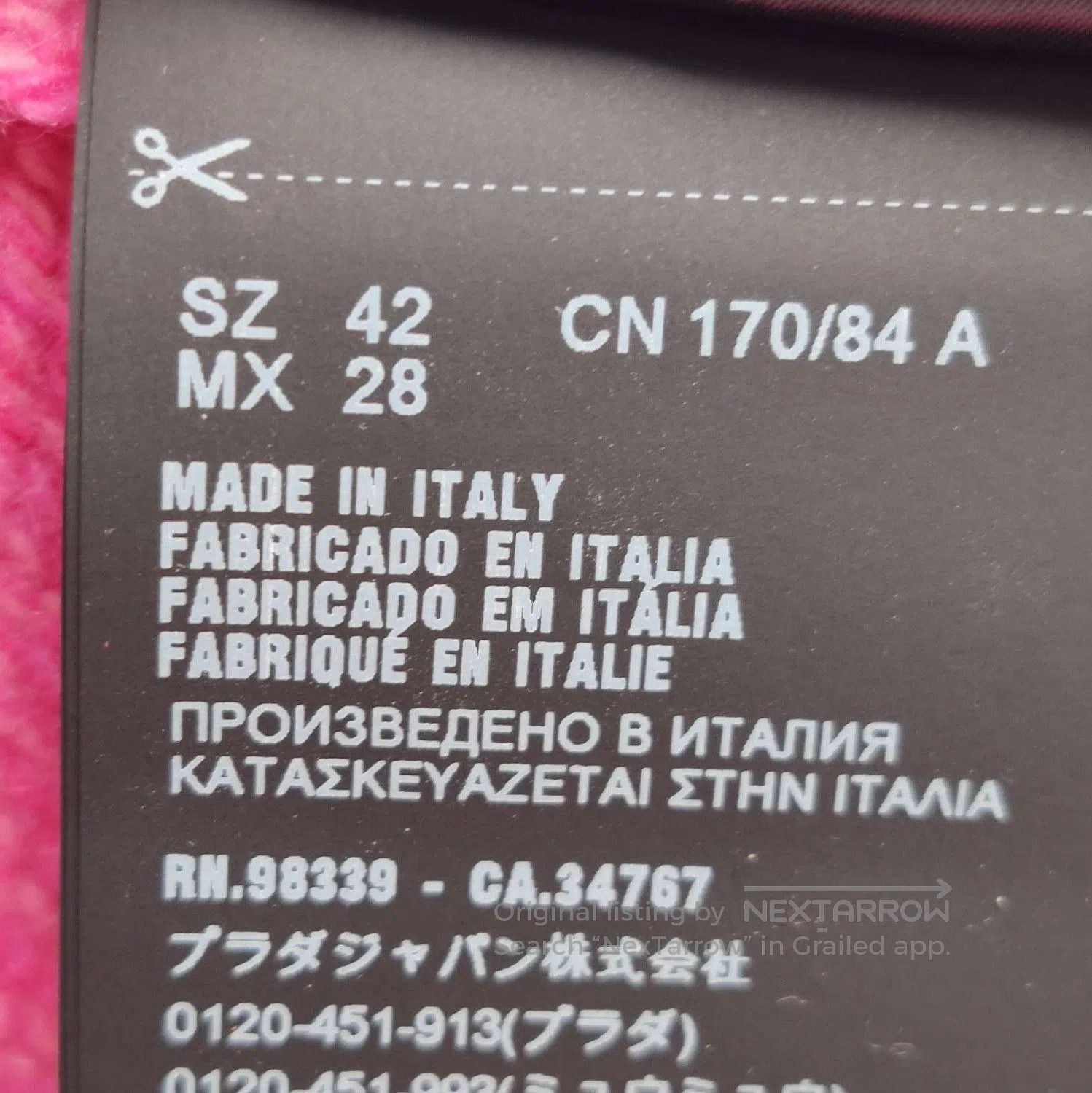 Prada Prada Pink Logo Cardigan Sweater . Size L / US 10 / IT 46 - 6 Thumbnail