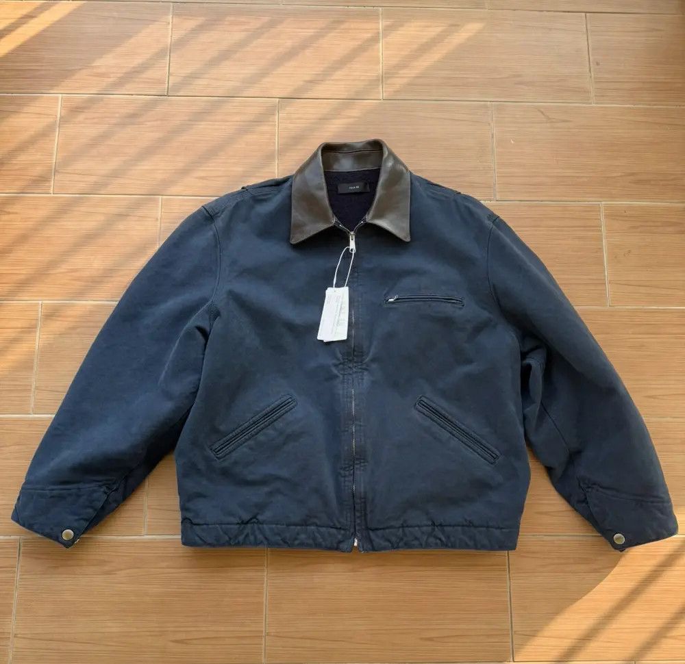 Vuja De Vuja De Kirk heavy work jacket in canvas nappa leather