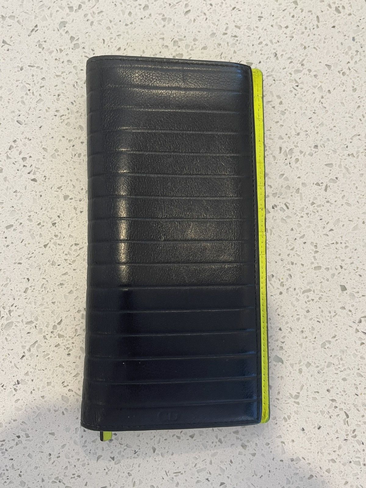 Dior × Kris Van Assche Dior Homme long wallet black/lime by KVA Size ONE SIZE - 1 Thumbnail
