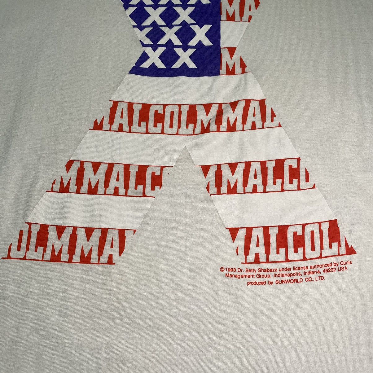 Vintage VINTAGE 90’s MALCOM X AMERICAN T SHIRT Size US XL / EU 56 / 4 - 7 Thumbnail