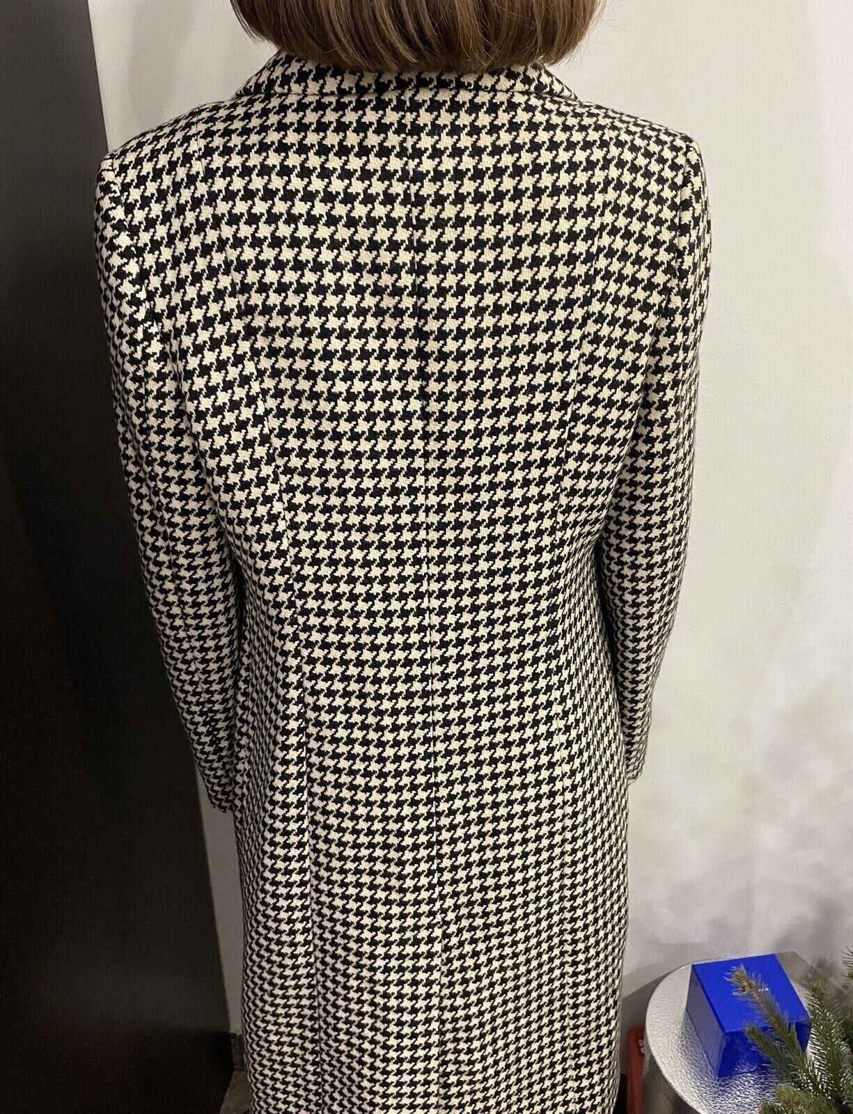 Moschino Moschino Jeans Wool Рoundstooth Print Long Wool Coat Size XL / US 12-14 / IT 48-50 - 11 Thumbnail