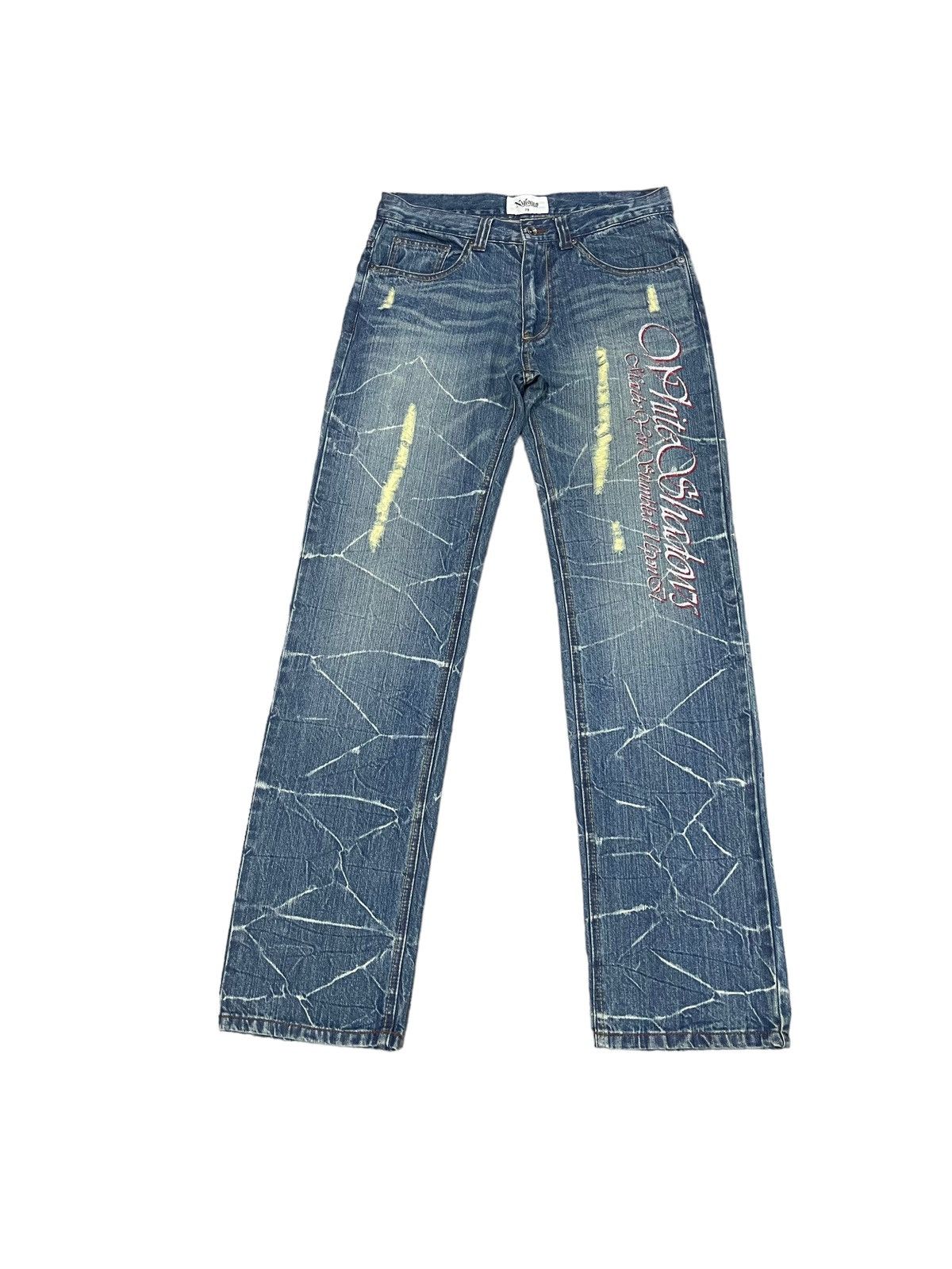 Japanese Brand × Vintage Rare ! Vintage Nylaus Clothing Distressed Flared Jeans Size US 31 - 4 Thumbnail