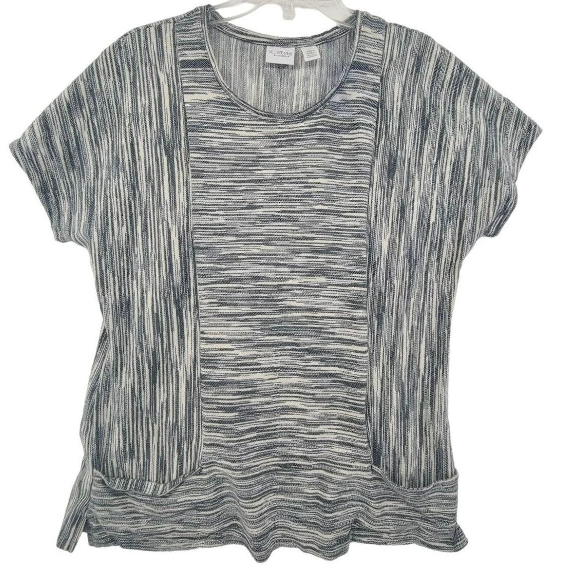 Chicos NWOT Weekends by Chico's Cotton Knit Top Size L / US 10 / IT 46 - 1 Thumbnail