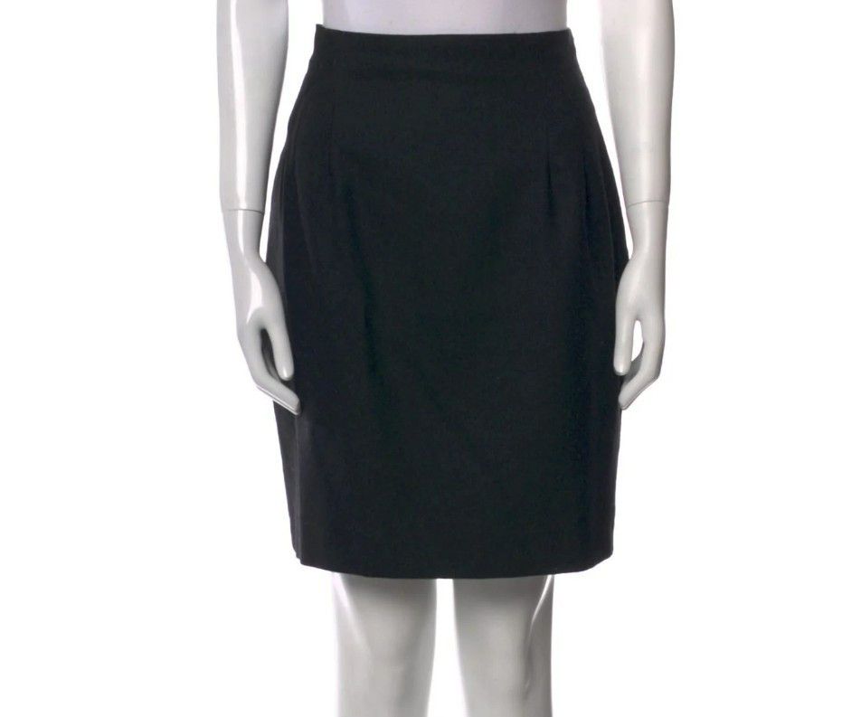 Other Giorgio Sant'Angelo Wool Skirt – Black, Zip Closure, Sz 10 Size 32" / US 10 / IT 46 - 4 Thumbnail