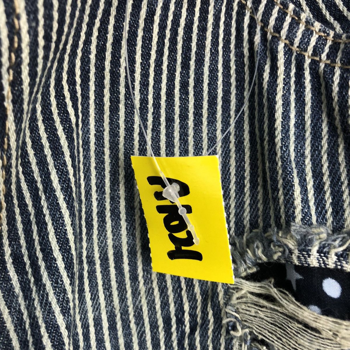Japanese Brand Japan double waist Stripe Distressed cargo Pants #A1021 Size US 29 - 13 Thumbnail