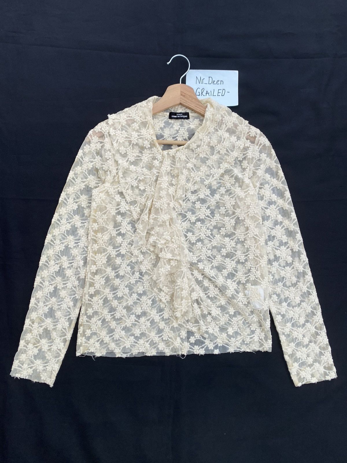 Comme des Garcons Rare Vintage AD1997 Comme Des Garcons CDG tricot Lace Tops Size XS / US 0-2 / IT 36-38 - 1 Thumbnail